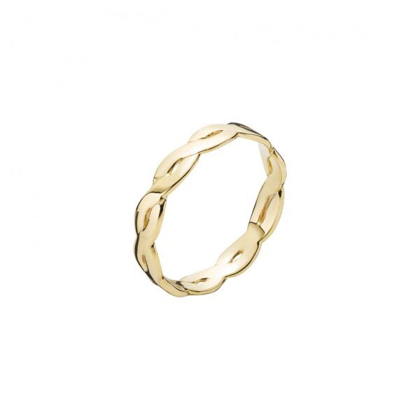 Guld ring flettet 8 karat