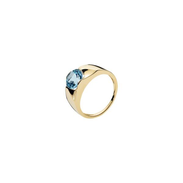 8 karat Guld ring med blå topaz