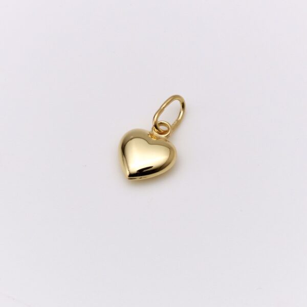 Guld hjerte 14 karat ægte guld. 6,5mm x 6,5mm - blank overflade Mulighed for indgravering