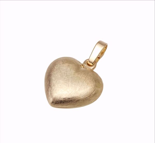 Guld hjerte mat 8 karat ægte guld. - 13mm x 13m