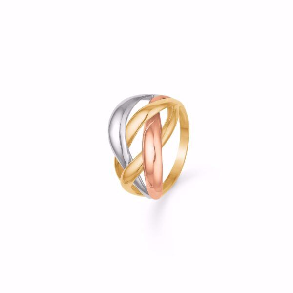 Guld ring 3-farvet 8 karat