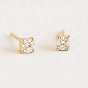 diamant ørestikker guld 14k
