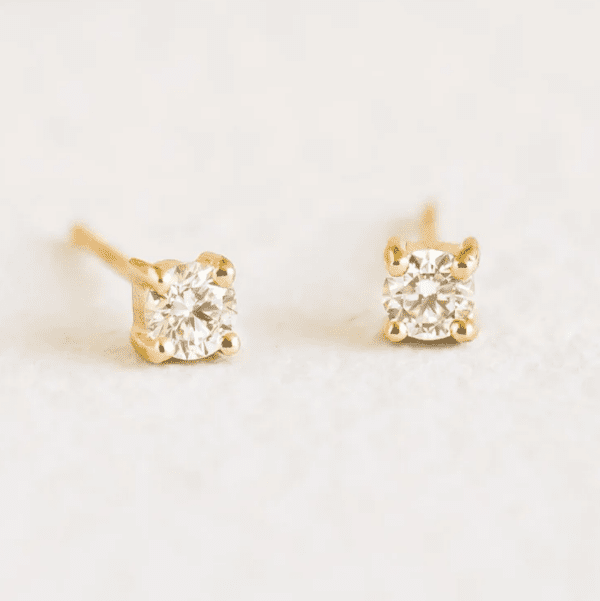 diamant ørestikker guld 14k