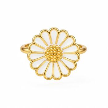 CPHS marguerit ring forgyldt