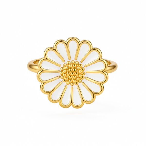 CPHS marguerit ring forgyldt